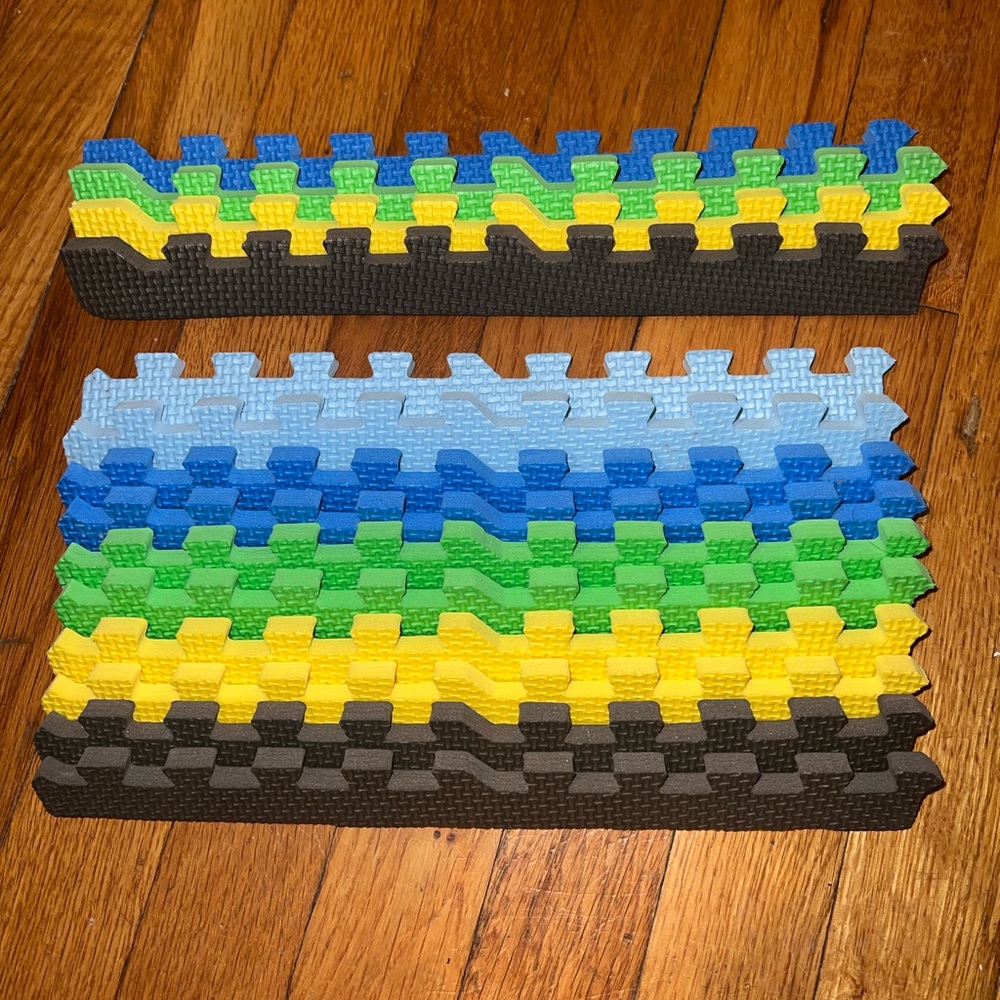 Trim Foam Play Mat Kids Baby Child Edge Colorful Floor Tiles Interlocking Gym